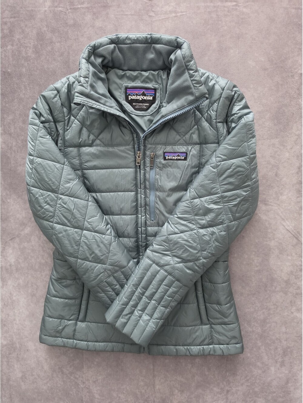 SKU0268 Patagonia Nano Puff Jacket Womens XS Green Full Zip Insulated NWOT